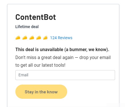 ContentBot.ai - Lifetime not available