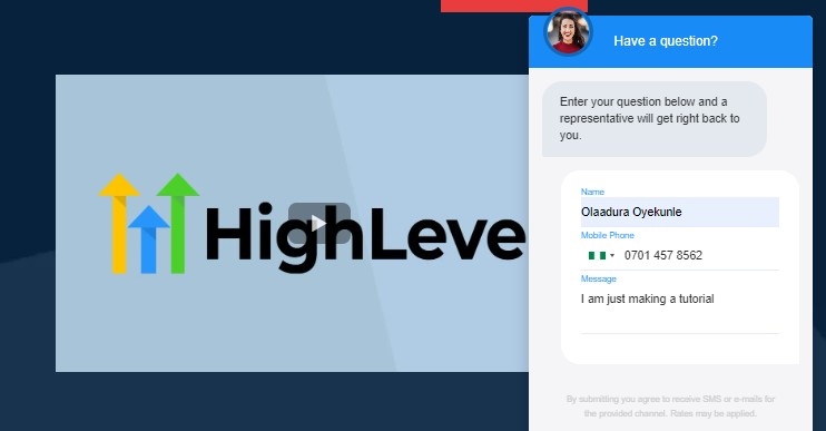 GoHighLevel Live Chat Support