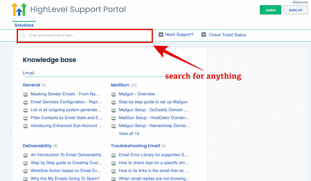 GoHighLevel support portal