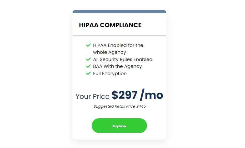 GoHighLevel HIPPA Pricing