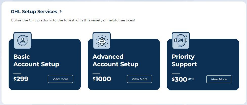 GoHighLevel Account Setup Services in Market Place