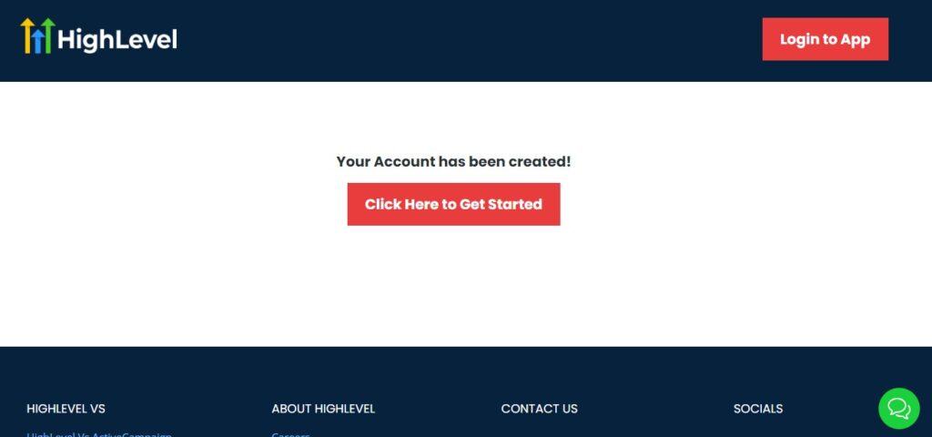 GoHighLevel Your Account has been Created