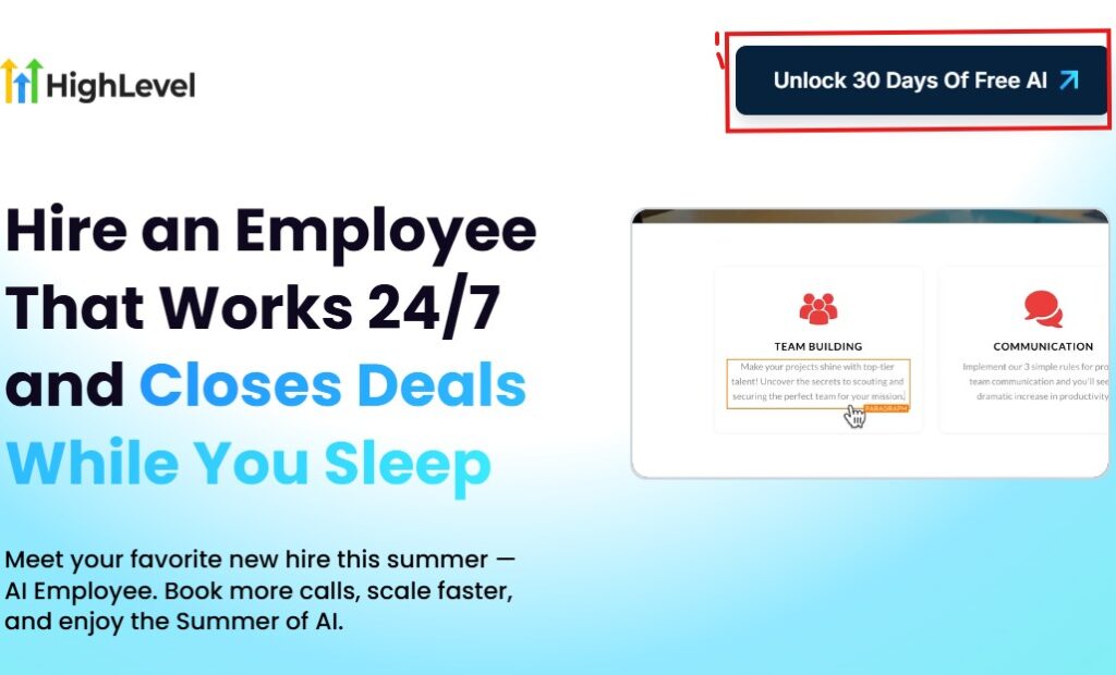 GoHighLevel Summer of AI Sign up process word image 1