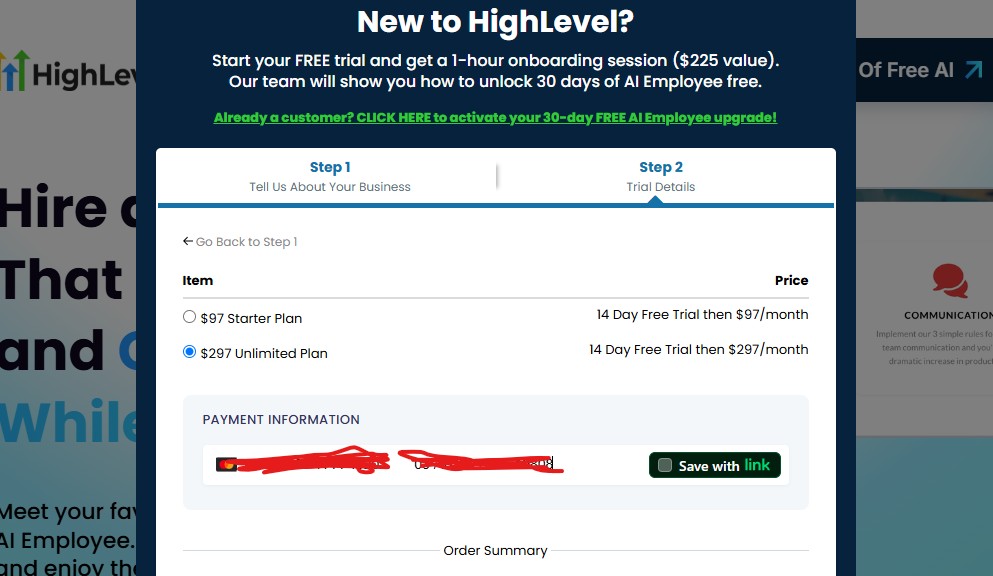GoHighLevel Summer of AI Sign up process word image 3