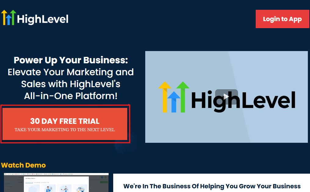 GoHighLevel 30-Day Free Trial sign up word image 1 (New Interface)