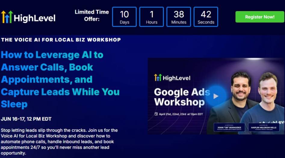 GoHighLevel Voice AI Workshop Home Page