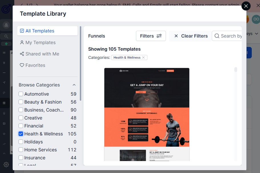 GoHighLevel for Gym Owners & Instructors (2026 Guide) 17 GoHighLevel Funnel Template Example